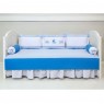 Kit Cama Babá 7 peças Lollipop com Saia Urbano Azul