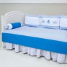 Kit Cama Babá 7 peças Lollipop com Saia Urbano Azul