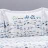 Kit Cama Babá 7 peças com Saia Lollipop II Carrinhos Azul