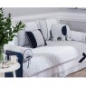 Kit Cama Babá 9 Peças com Saia Brooklyn Chevron Cinza/Marinho