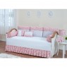 Kit Cama Babá 9 Peças com Saia London Rosa