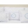 Kit Cama Babá 9 Peças com Saia Personalizado Marseille Branco / Azul