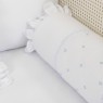 Kit Cama Babá 9 Peças com Saia Personalizado Marseille Branco / Azul