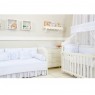 Kit Cama Babá 9 Peças com Saia Personalizado Marseille Branco / Azul