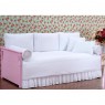 Kit Cama Babá 9 Peças com Saia Laise Chantilly Branco