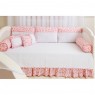 Kit Cama Babá 9 Peças com Saia London Rosa