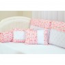 Kit Cama Babá 9 Peças com Saia London Rosa