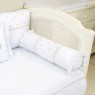 Kit Cama Babá 9 Peças com Saia Personalizado Marseille Branco / Bege 