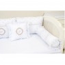 Kit Cama Babá 9 Peças com Saia Personalizado Marseille Branco / Bege 