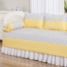 Kit Cama Babá 7 peças com Saia Lollipop Percal Chevron Elefantinho Amarelo - Exclusivo