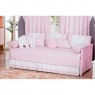 Kit Cama Babá 9 Peças com Saia Soho Chevron Rosa