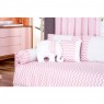 Kit Cama Babá 9 Peças com Saia Soho Chevron Rosa