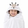 Toalha de Banho Kids Felpuda com Capuz Bordado Woodland Alce