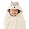 Toalha de Banho Kids Felpuda com Capuz Bordado Woodland Raposa