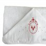 Toalha de Banho para Bebê Felpuda Revestida Fralda Tulipas Maria Joaquina