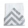 Toalha de Banho para Bebê Fralda Com Capuz Brooklyn Chevron Cinza