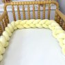 Trança Protetora de Berço e Cama Plush Amarela