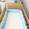 Trança Protetora de Berço e Cama Plush Azul