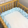 Trança Protetora de Berço e Cama Plush Azul