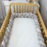 Trança Protetora de Berço e Cama Plush Cinza