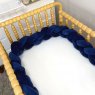 Trança Protetora de Berço e Cama Plush Marinho