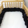 Trança Protetora de Berço e Cama Plush Preto
