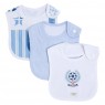 Trio de Babadores para Bebê Goal Branco/Azul, 3 peças