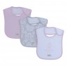 Trio de Babadores para Bebê Venetia Cinza/Rosa, 3 peças