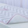 Trocador para Bebê Portátil Estampado Chevron Rosa