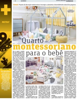 Metro Jornal destaca nosso Quartinho Montessoriano com uma entrevista exclusiva de nossa Diretora Criativa Thayane Ramalho.